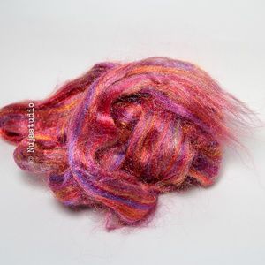 Firestar Nylon Sparkle Fiber Roving Red 4 oz